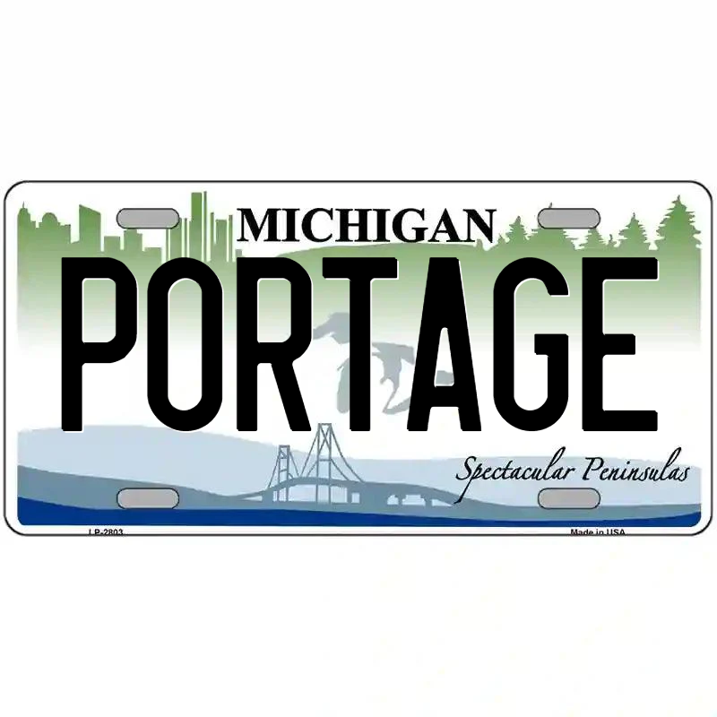 Portage Michigan Metal Sign