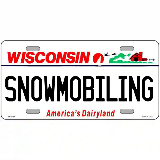 Snowmobiling Wisconsin Metal Sign