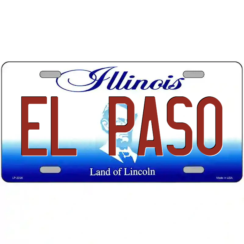 El Paso Illinois Metal Sign