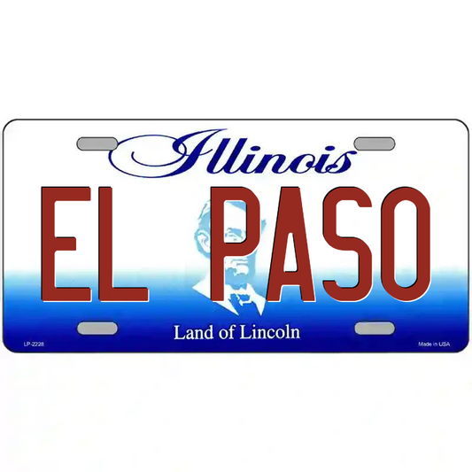 El Paso Illinois Metal Sign