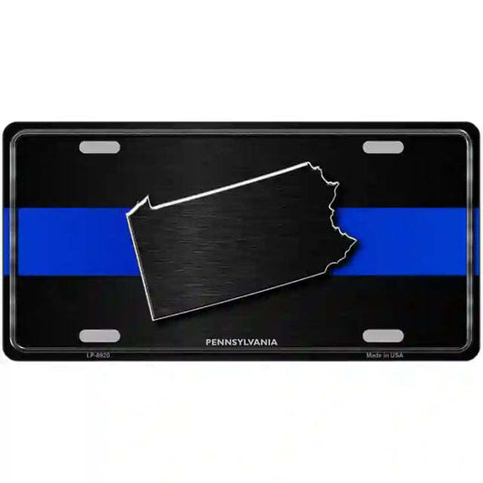 Pennsylvania Thin Blue Line Metal Sign