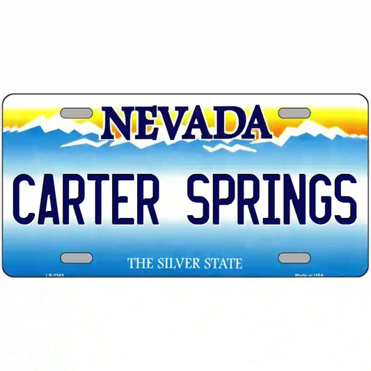 Carter Springs Nevada Metal Sign