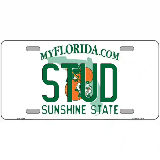 Stud Florida Metal Sign