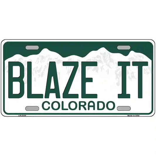 Blaze It Colorado Metal Sign