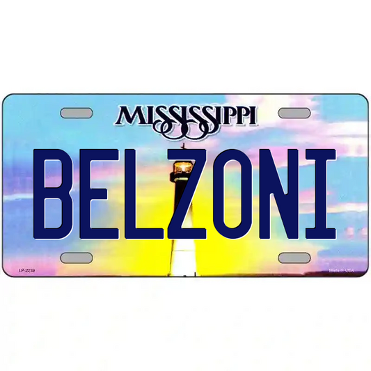 Belzoni Mississippi Metal Sign
