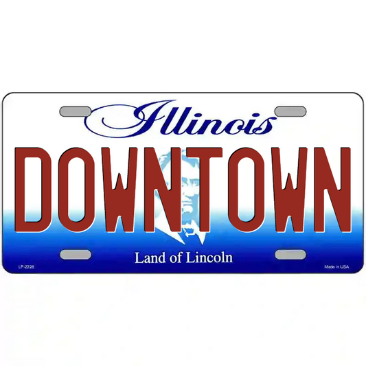 Downtown Illinois Metal Sign
