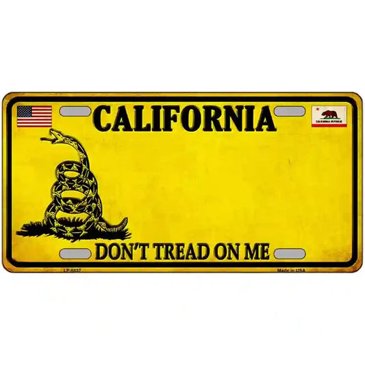 California Don't Tread on Me Metal Sign