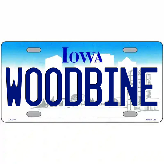 Woodbine Iowa Metal Sign