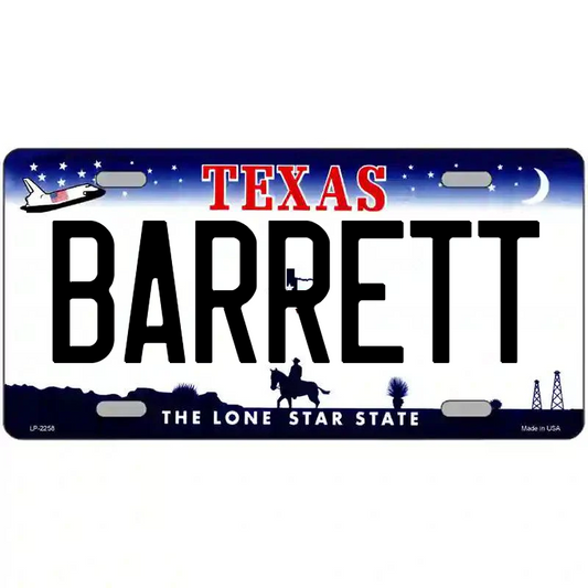 Barrett Texas Metal Sign