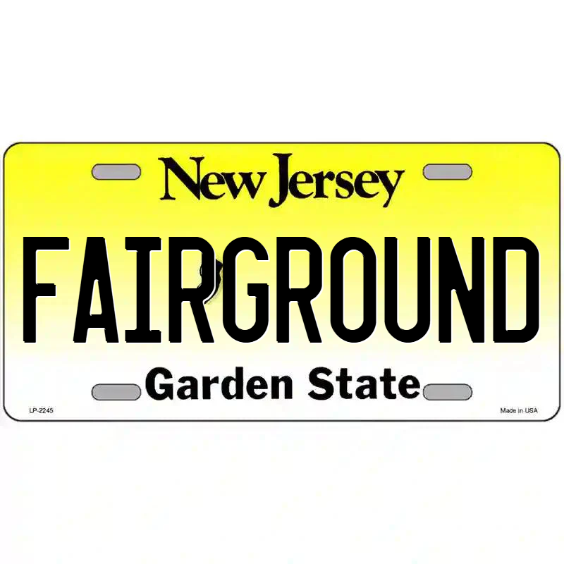 Fairground New Jersey Metal Sign