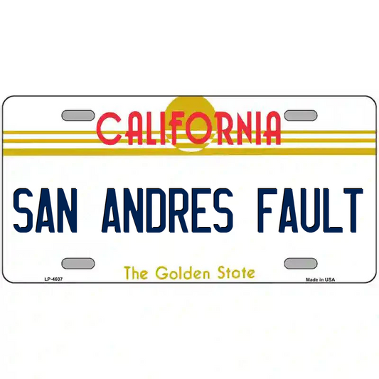 San Andres Fault California Metal Sign