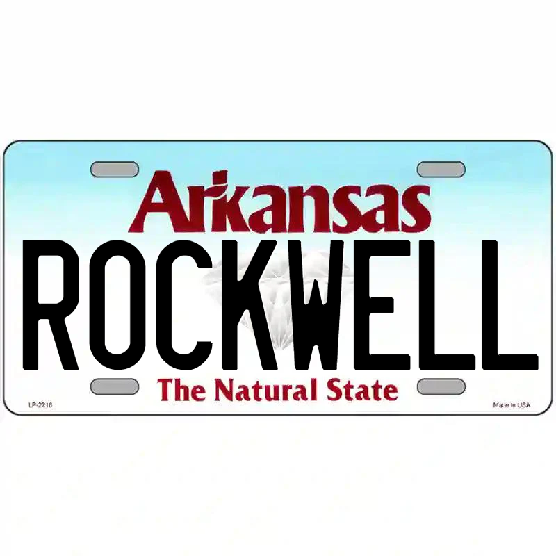 Rockwell Arkansas Metal Sign