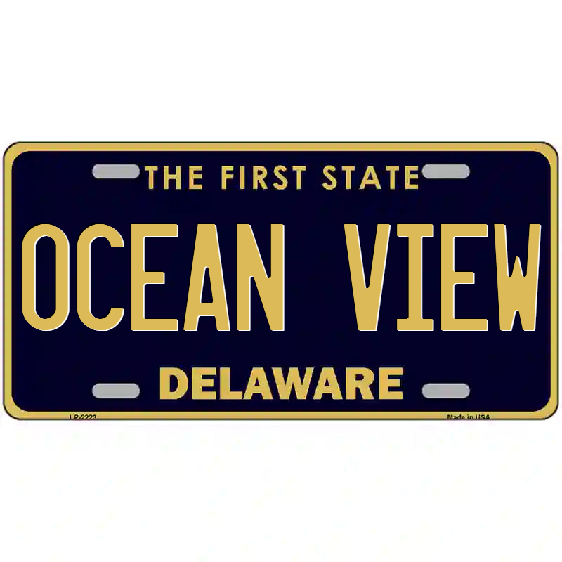 Ocean View Delaware Metal Sign
