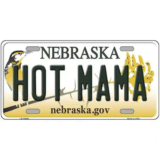 Hot Mama Nebraska Metal Sign