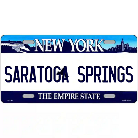 Sarasota Springs New York Blue Metal Sign