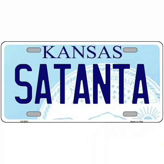 Satanta Kansas Metal Sign