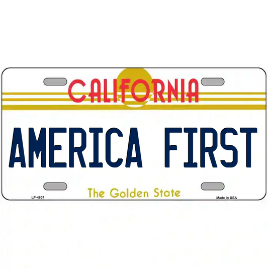 America First California Metal Sign