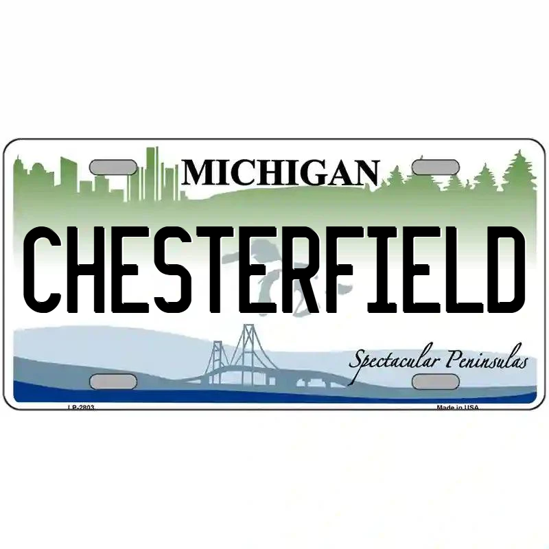Chesterfield Michigan Metal Sign