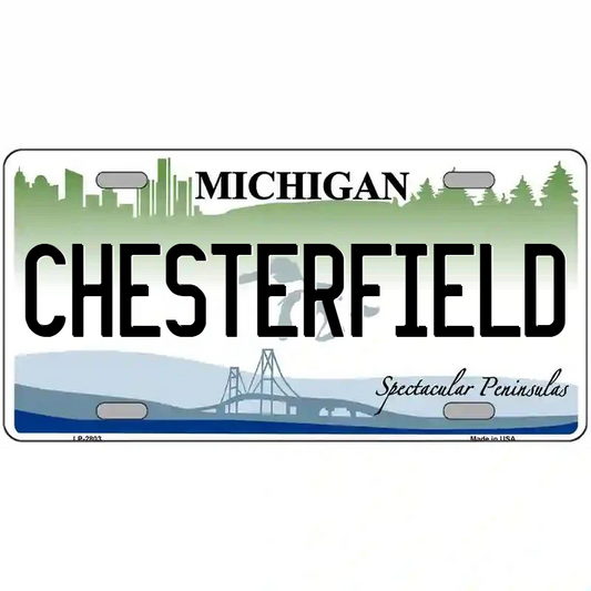 Chesterfield Michigan Metal Sign