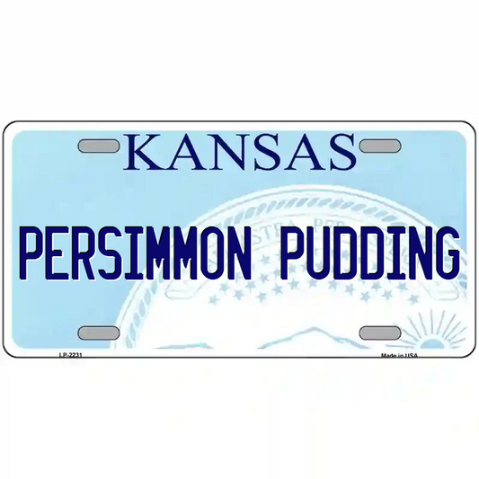 Persimmon Pudding Kansas Metal Sign