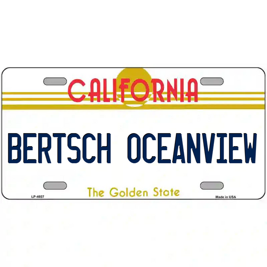Bertsch-Oceanview California Metal Sign