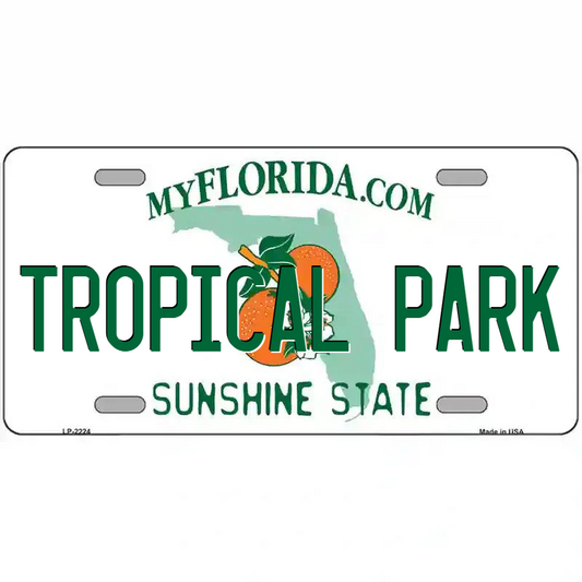 Tropical Park Florida Metal Sign
