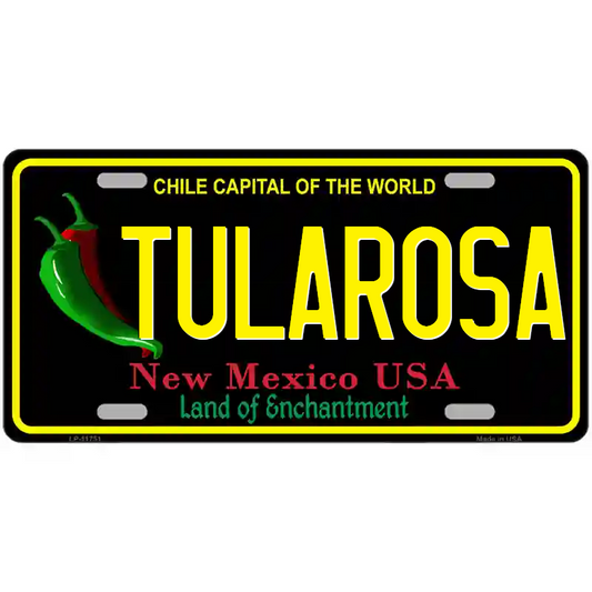 Tularosa New Mexico Black Metal Sign