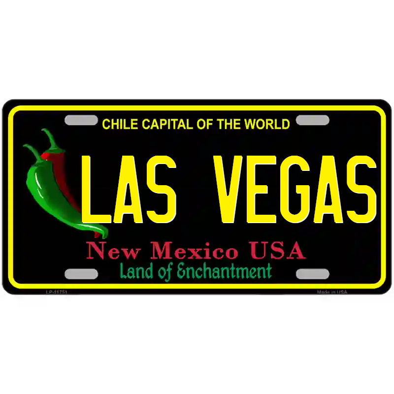 Las Vegas New Mexico Black Metal Sign