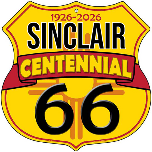 Sinclair New Mexico Flag Route 66 Centennial Highway Shield Metal Sign