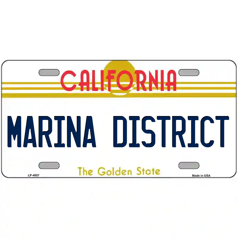 Marina District California Metal Sign