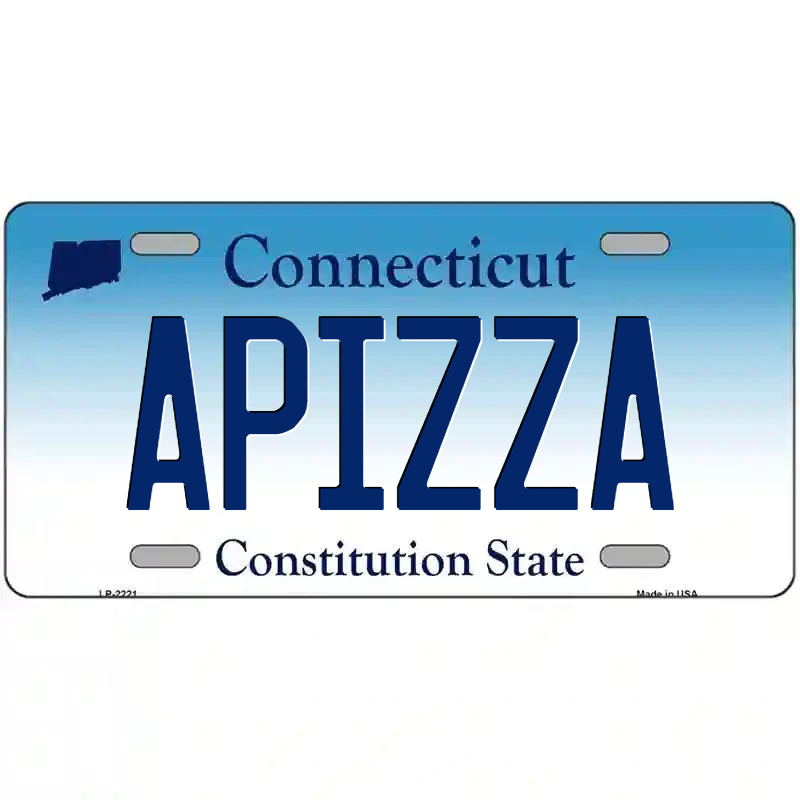 Apizza Connecticut Metal Sign