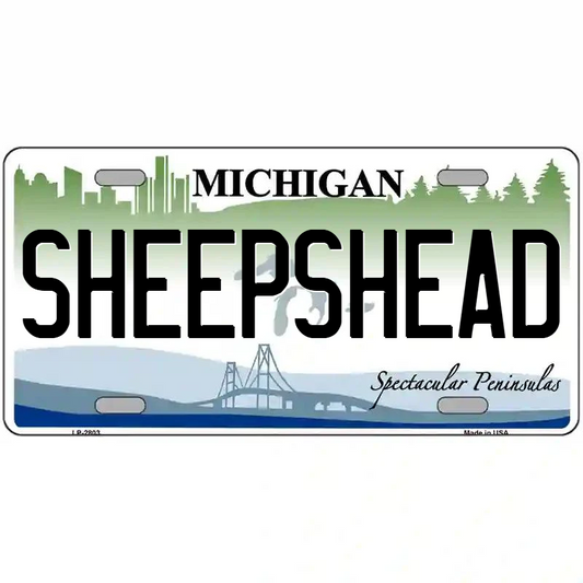 Sheepshead Michigan Metal Sign