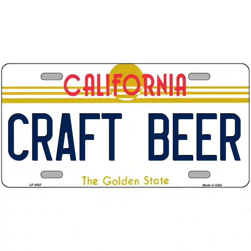 Craft Beer California Metal Sign