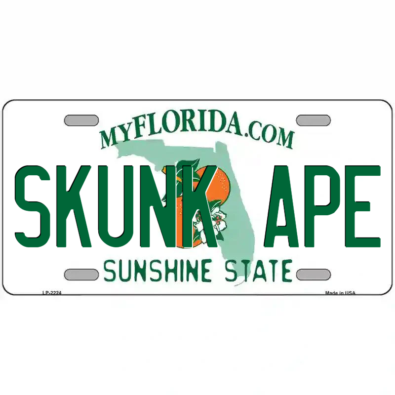 Skunk Ape Florida Metal Sign