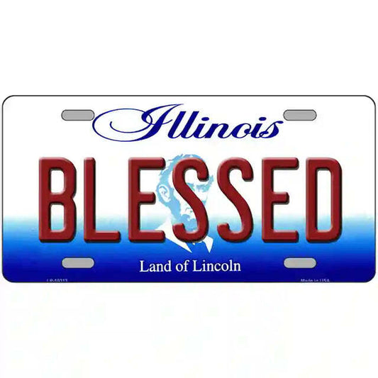 Blessed Illinois Metal Sign