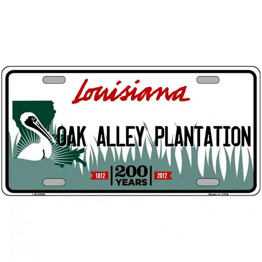 Oak Alley Plantation Louisiana Metal Sign