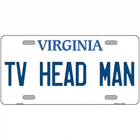 TV-Head Man Virginia Metal Sign