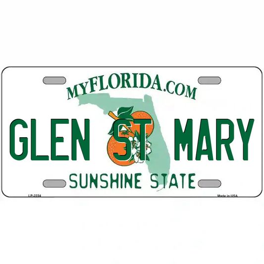 Glen St Mary Florida Metal Sign