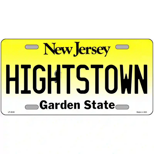 Hightstown New Jersey Metal Sign