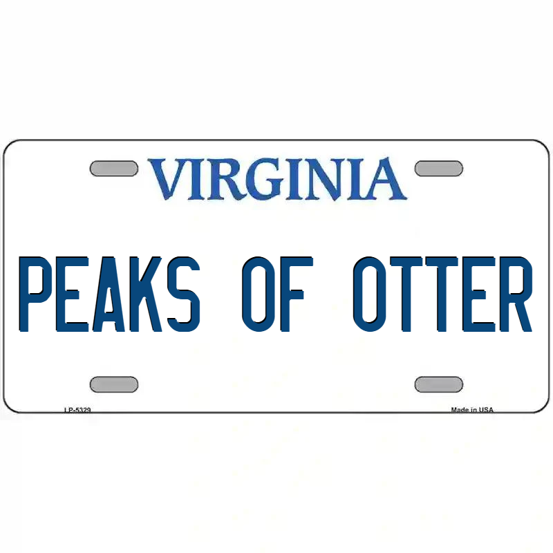 Peaks of Otter Virginia Metal Sign