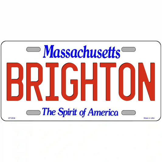 Brighton Massachusetts Metal Sign