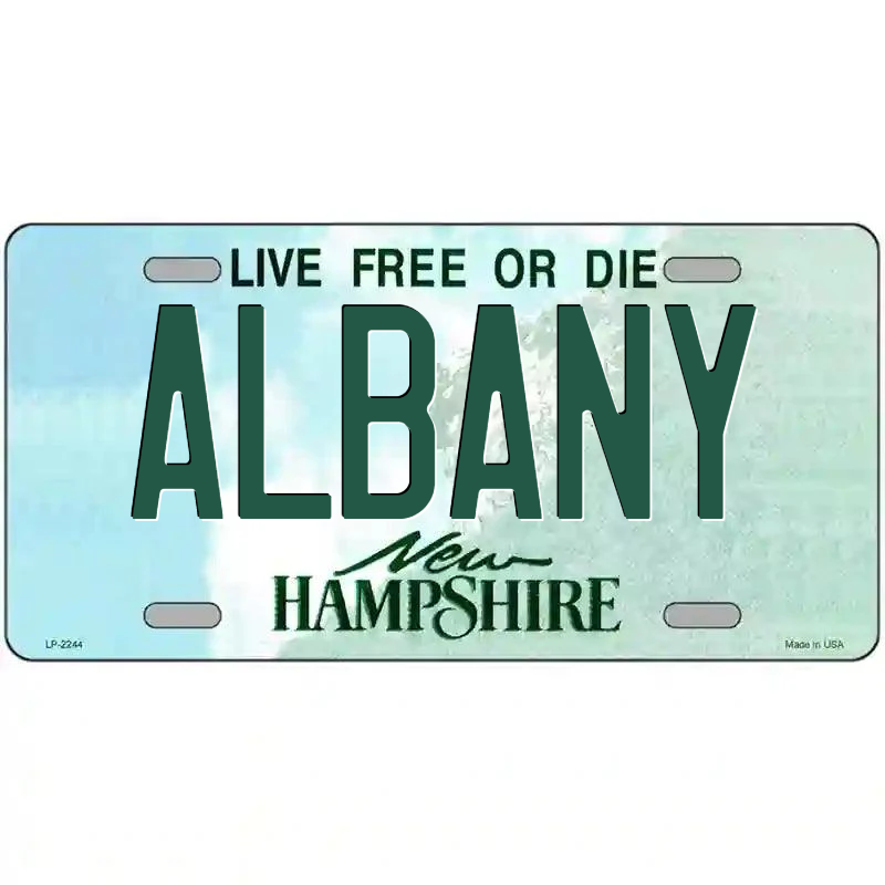 Albany New Hampshire Metal Sign