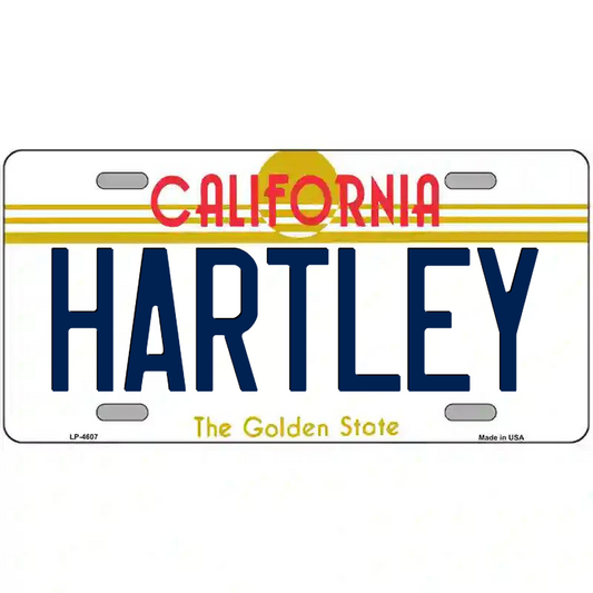 Hartley California Metal Sign