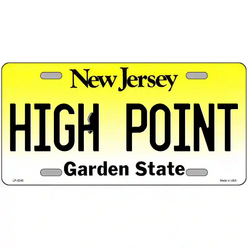 High Point New Jersey Metal Sign