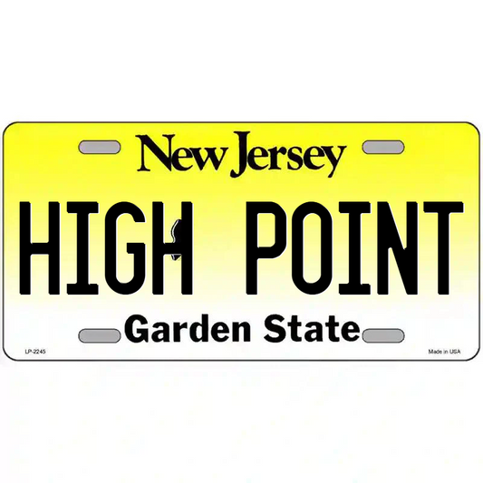 High Point New Jersey Metal Sign