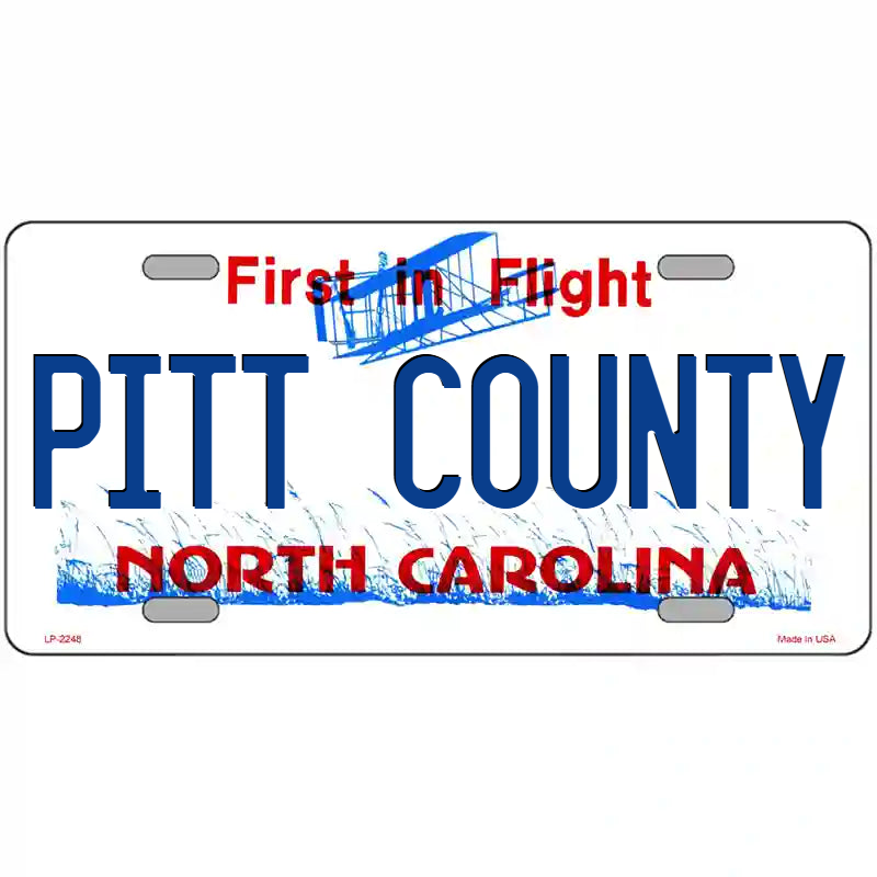 Pitt County North Carolina Metal Sign