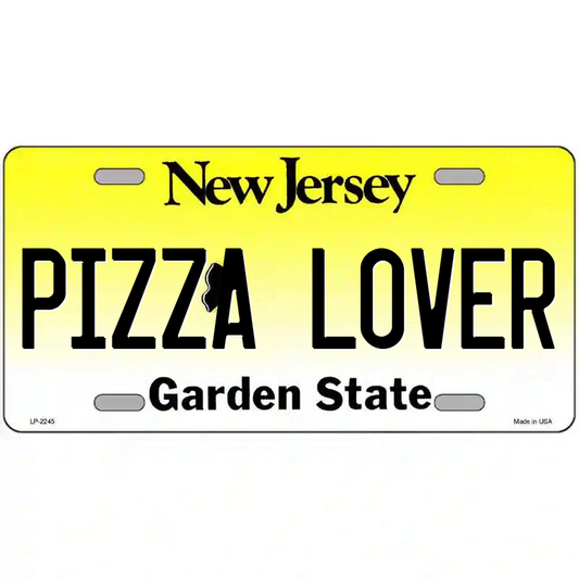 Pizza Lover New Jersey Metal Sign
