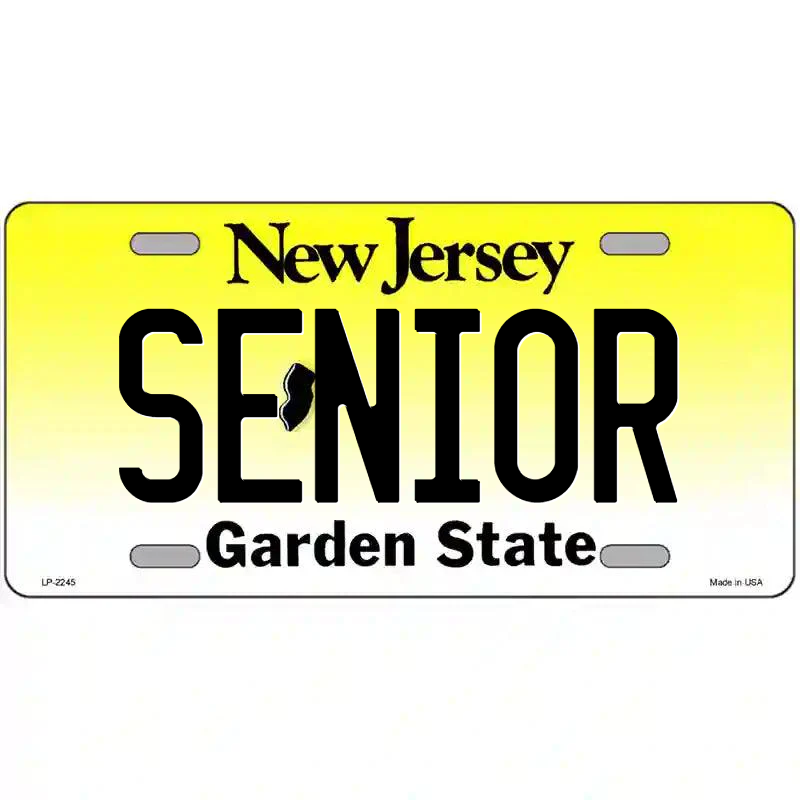 Senior New Jersey Metal Sign