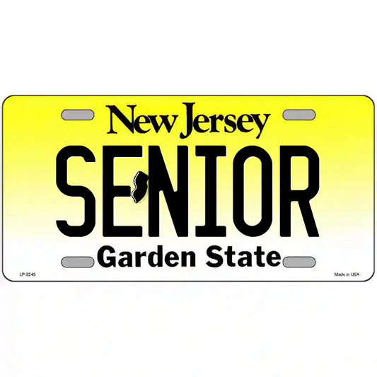 Senior New Jersey Metal Sign