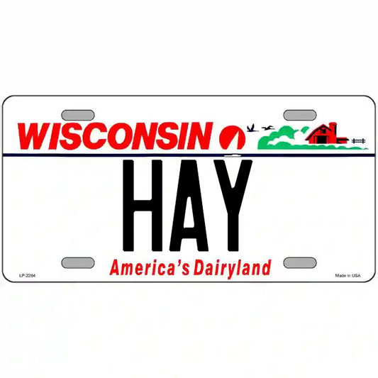 Hay Wisconsin Metal Sign